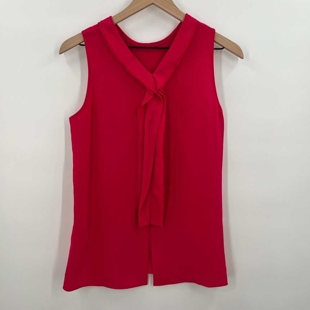 3.1 Phillip Lim Red 100% Silk Tie Blouse Size 0